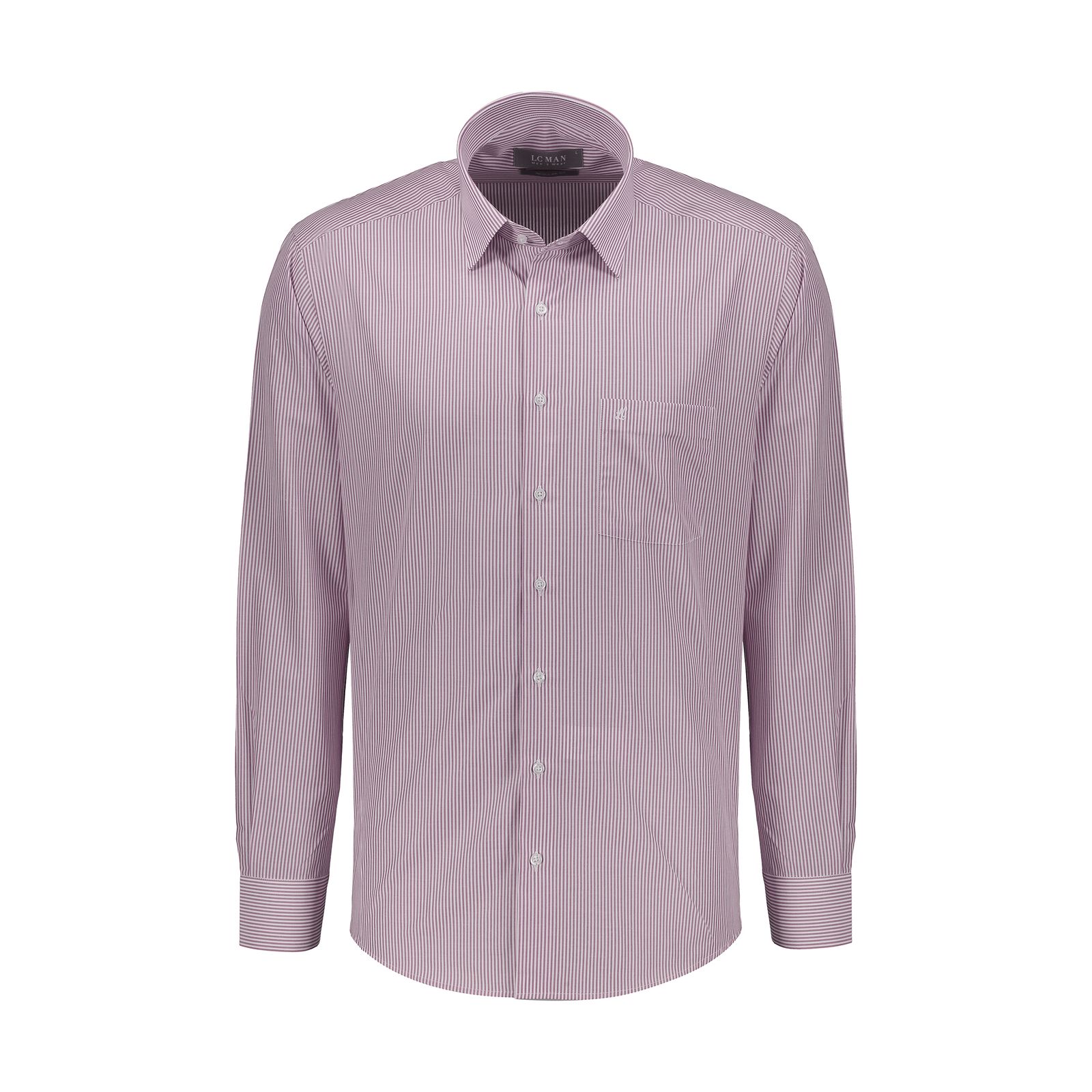 پیراهن آستین بلند مردانه ال سی من مدل 02181290-purple 136 -  - 1