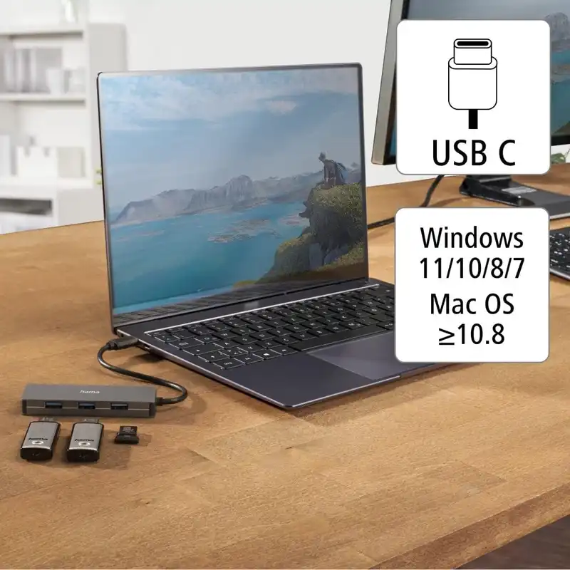 هاب چهار پورت USB-C هاما مدل 200107