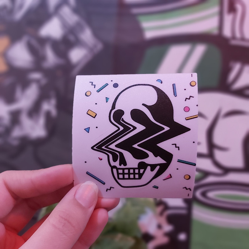 استیکر لپ تاپ طرح اسکلت کد 0020