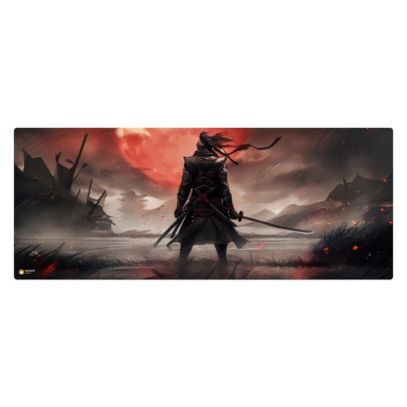 ماوس پد هومرو مدل HX180 طرح Ghost of Tsushima سایز 40x100 سانتی‌متر