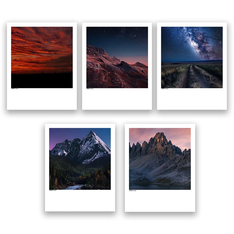 آویز تزیینی عرش مدل فانتزی منظره طبیعت کد Asa1058 مجموعه پنج عددی