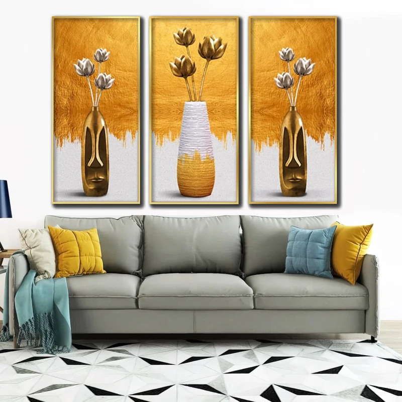 تابلو آتریسا طرح مدرن مدل AT00436 مجموعه 3 عددی