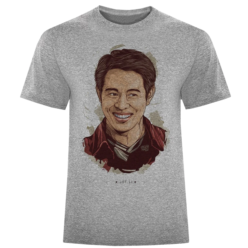 تیشرت آستین کوتاه مردانه طرح جت لی کد W394