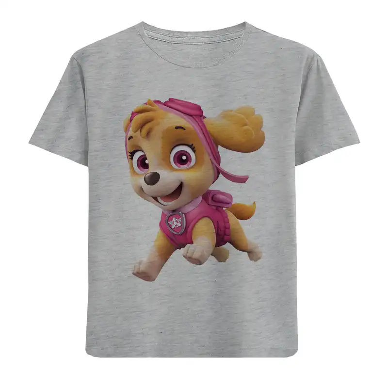 تی شرت آستین کوتاه بچگانه مدل سگ نگهبان شاد F455