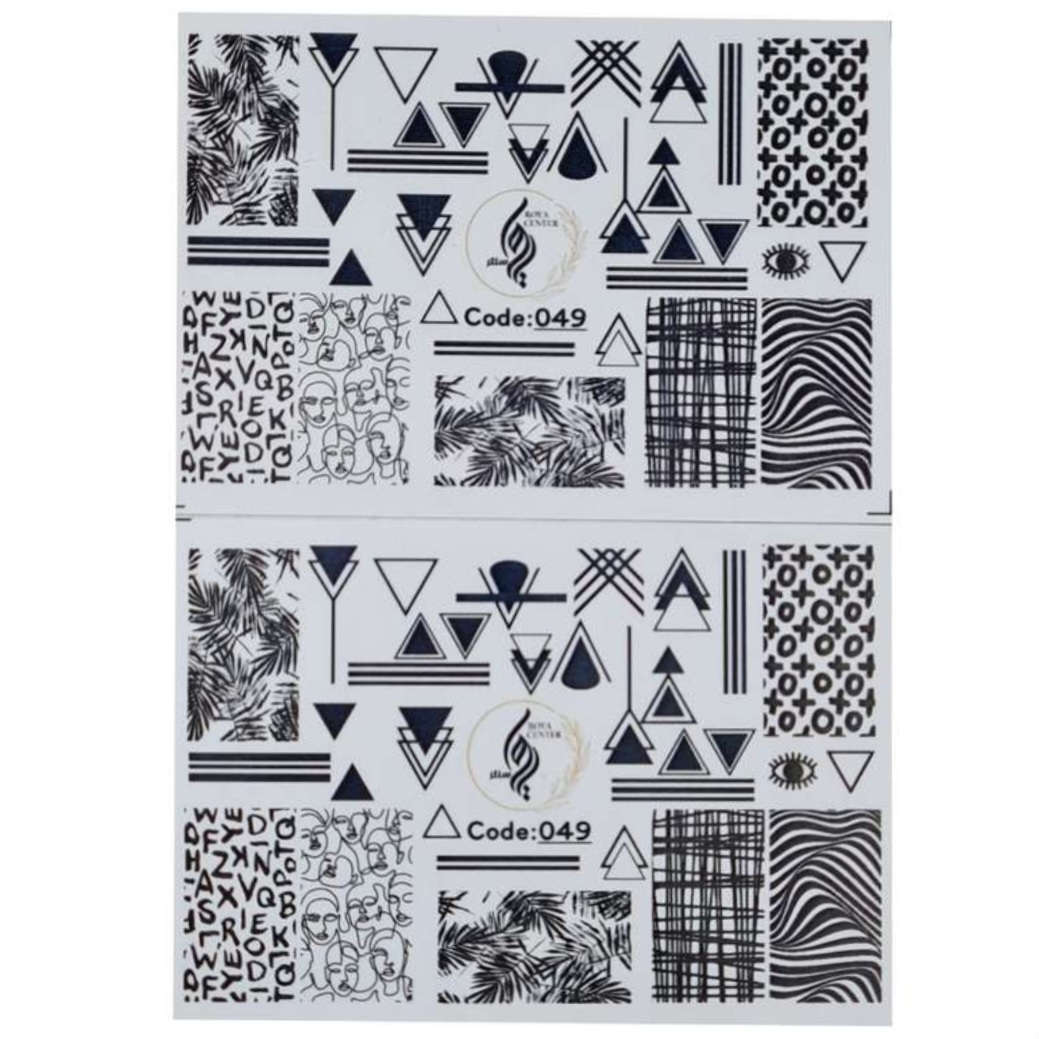 برچسب لنز ناخن رویاسنتر مدل 049LL مجموعه 2 عددی