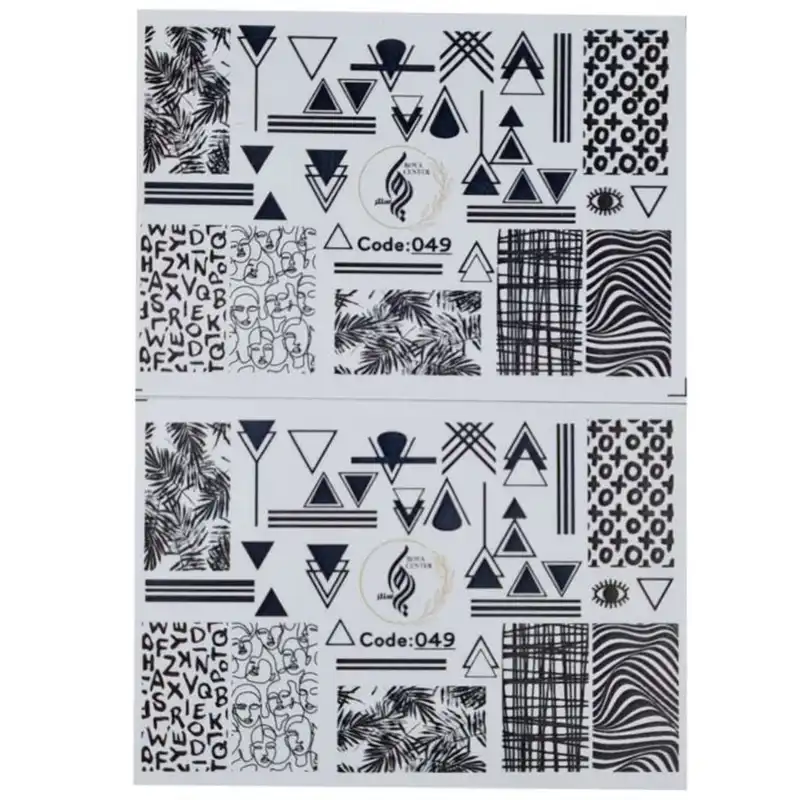 برچسب لنز ناخن رویاسنتر مدل 049LL مجموعه 2 عددی