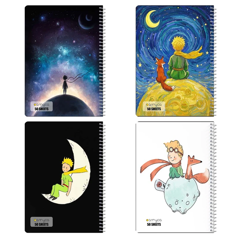 دفتر نقاشي 50 برگ کارنيکا طرح شازده کوچولو The Little Prince کد 41286 مجموعه 4 عددی