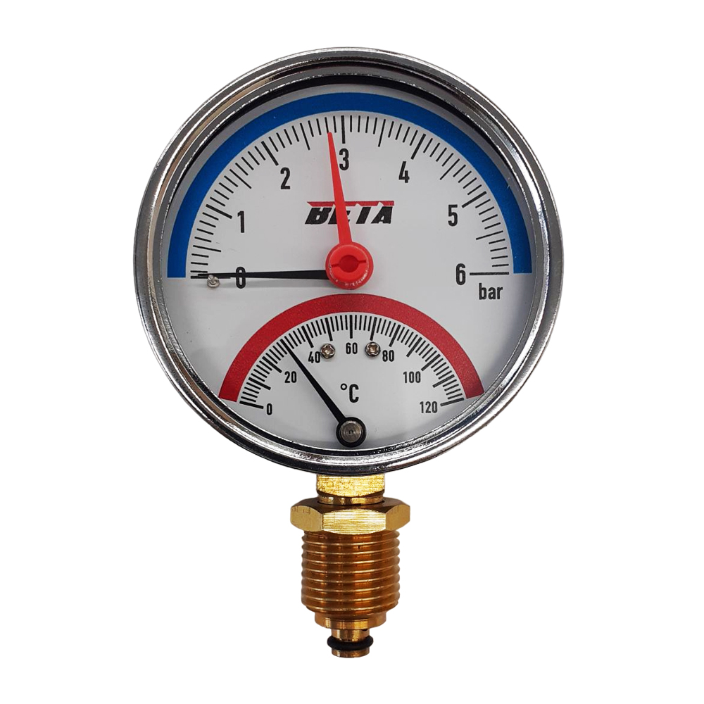 ترمومتر مانومتر بتا مدل 6bar-120C