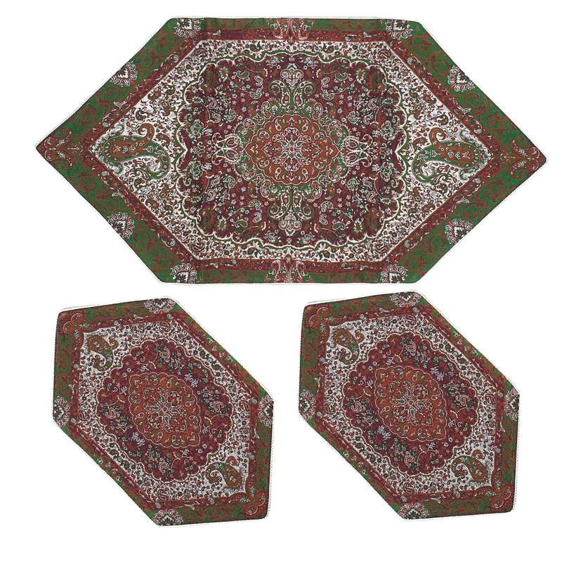 ست سه تکه رومیزی ترمه مدل چهلستون کد RF3-3