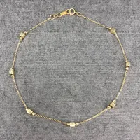 پابند طلا 18 عیار زنانه دوست خوب مدل مکعبی ال برناردو کد DK098