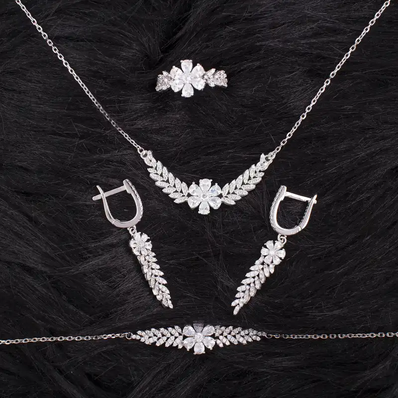 سرویس نقره زنانه مدل فلاور AMT-N161