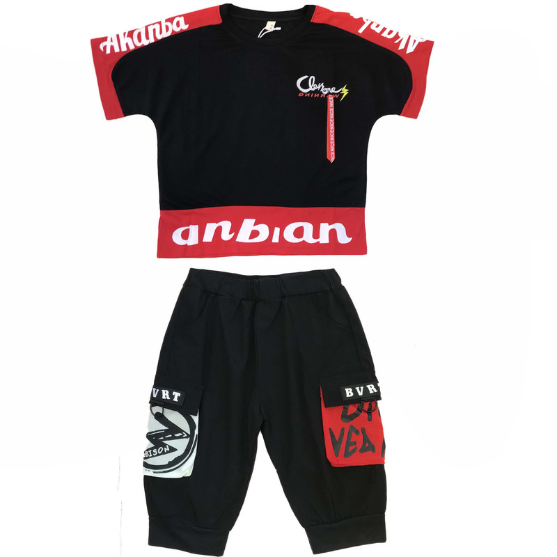 ست تی شرت و شلوارک پسرانه مدل 74