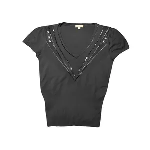 بلوز آستین کوتاه یقه هفت زنانه مدل اشرافی