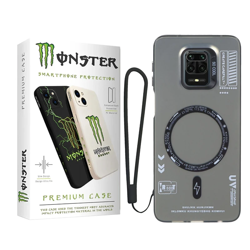 کاور مانستر مدل SoCool Strap مناسب برای گوشی موبایل شیائومی Redmi Note 9S / Note 9 Pro به همراه بند