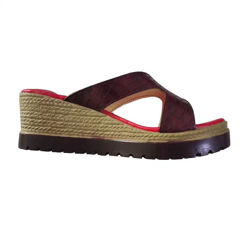 صندل زنانه زرپای مدل 584-2 رنگ زرشکی