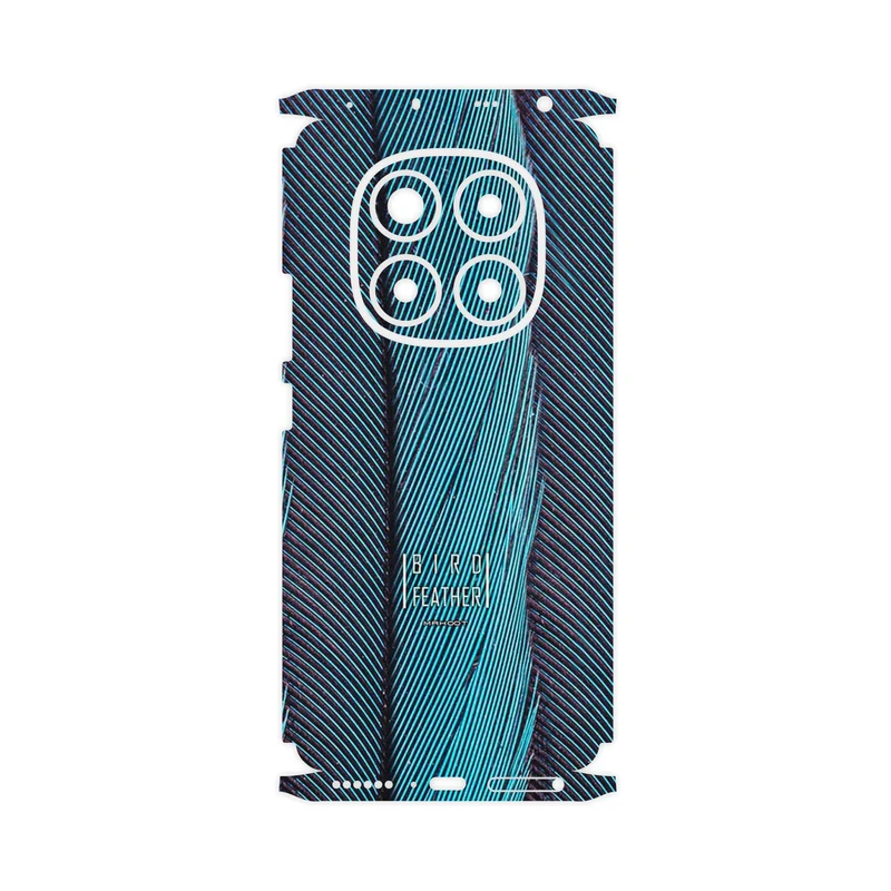 برچسب پوششی ماهوت مدل Turquoise feathers-FullSkin مناسب برای گوشی موبایل شیائومی Redmi Note 14 Pro 4G