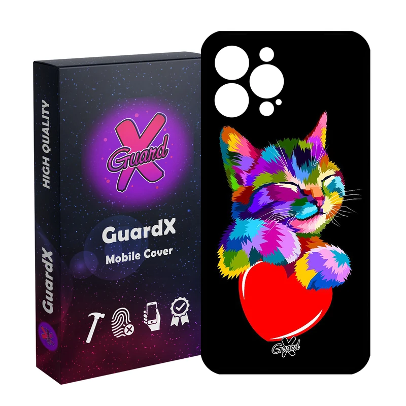 کاور گارد ایکس طرح گربه مدل Glass10269 مناسب برای گوشی موبایل اپل iPhone 14 Pro Max