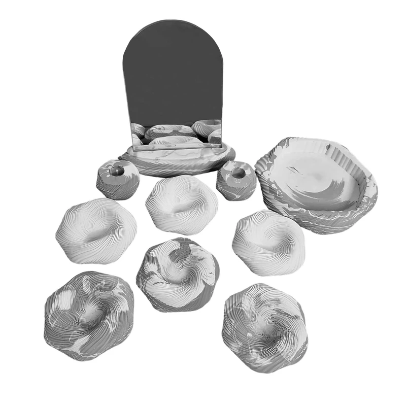 مجموعه ظروف هفت سین 11 پارچه مدل گیسو