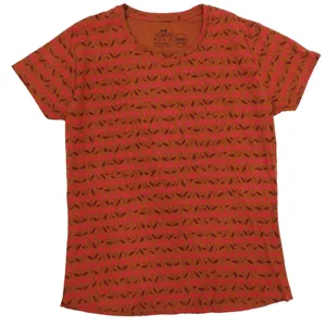 تی شرت آستین کوتاه زنانه اچ اند ام مدل نخ پنبه طرح آلبالو