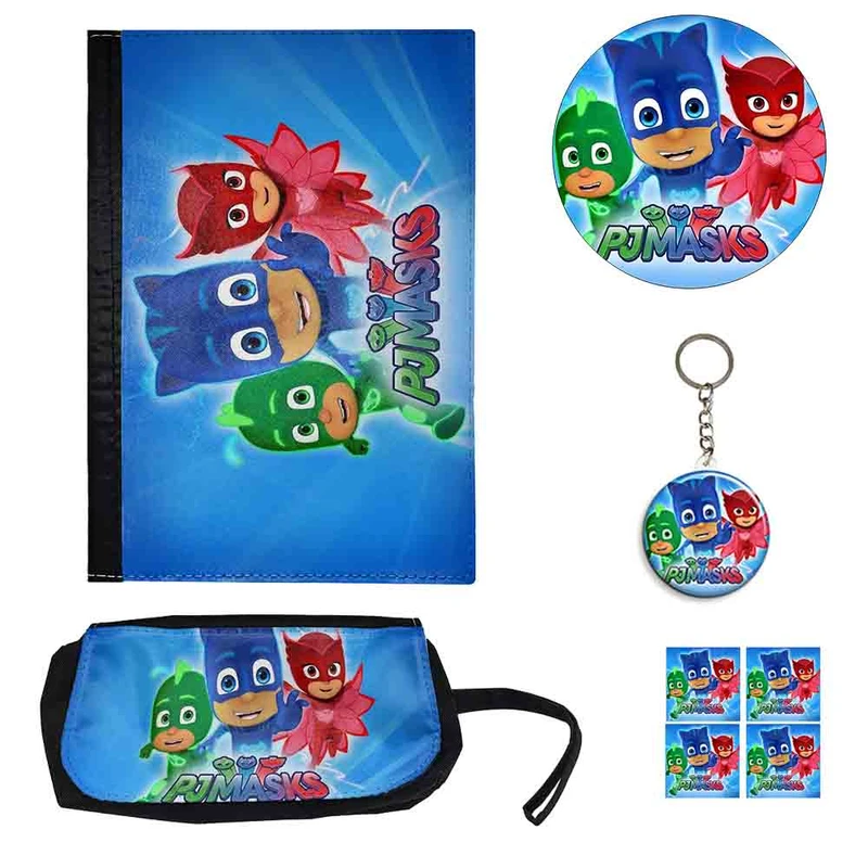 ست لوازم التحریر طرح گروه شب نقاب کد 2 بسته 8 عددی