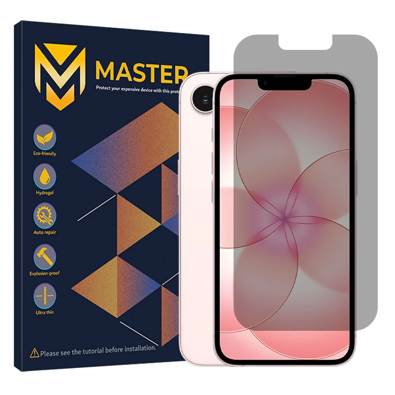 محافظ صفحه نمایش حریم شخصی مستر مدل هیدروژلی مناسب برای گوشی موبایل اپل iPhone 17e