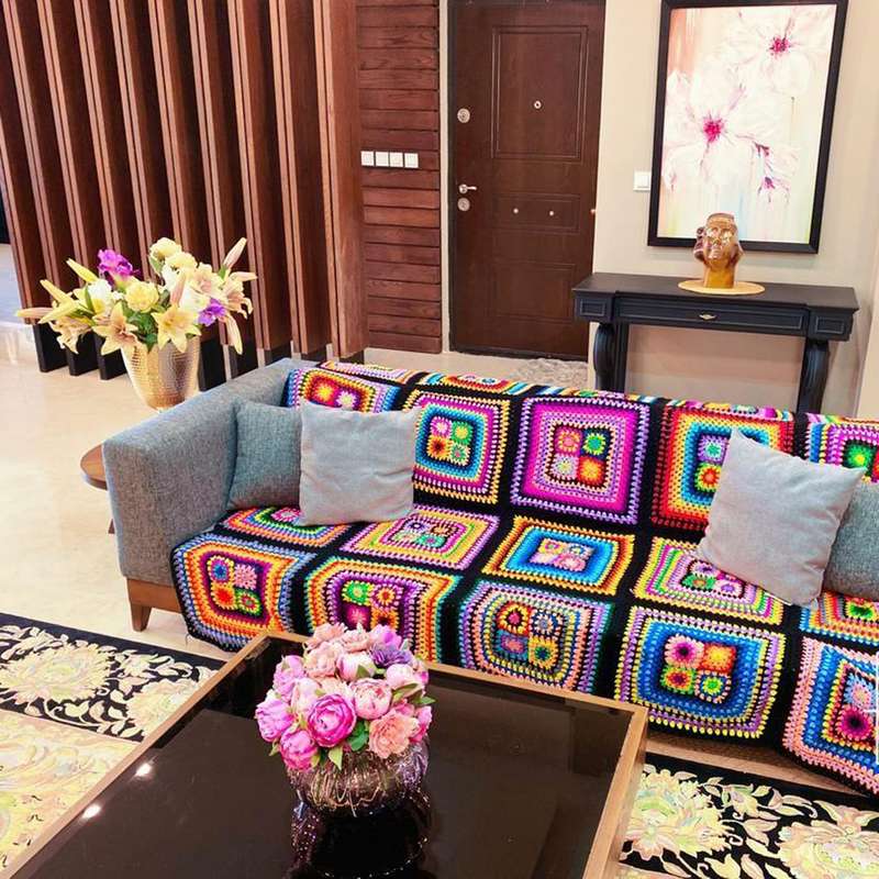 شال مبل و تخت مدل Z سایز 140×140 سانتیمتر