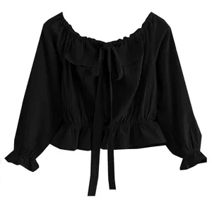 بلوز آستین بلند زنانه مدل MB 13 رنگ مشکی