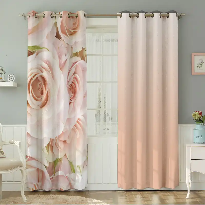 پرده نیروانا طرح گل مدل مخمل کد 5250سایز 140×280 سانتی متر