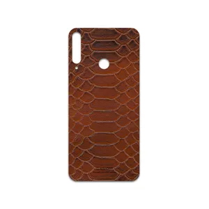 MAHOOT Brown-Snake-Leather Cover Sticker for Huawei Y7p