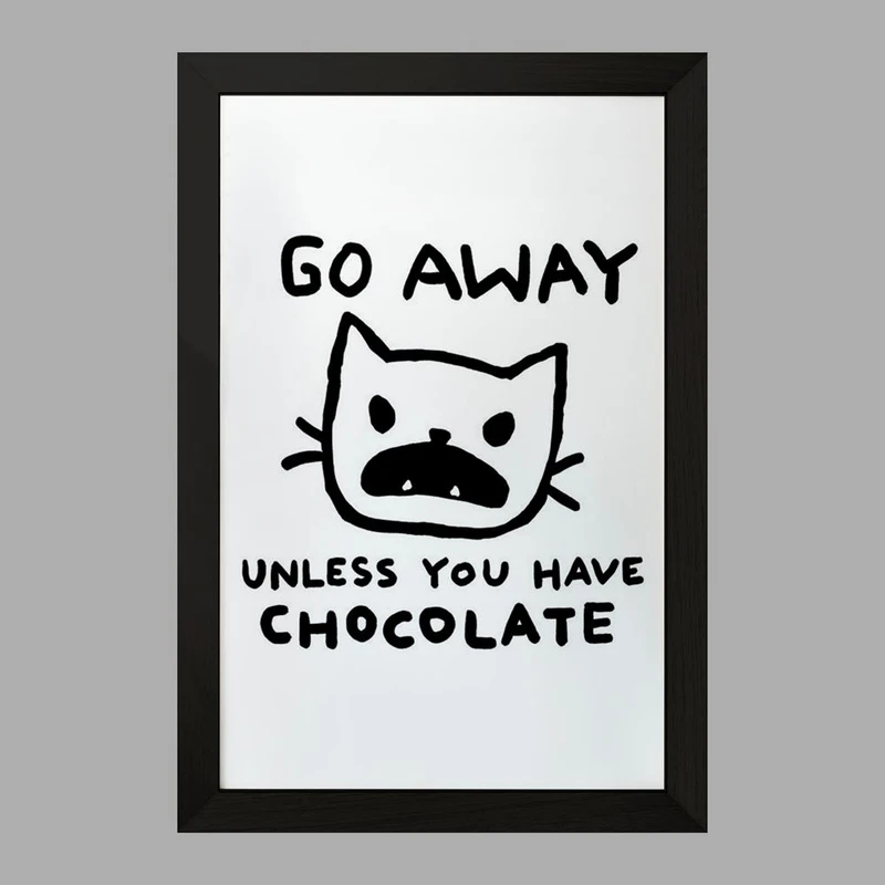 تابلو خندالو مدل گربه و شکلات کد 29289