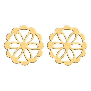 گوشواره طلا 18 عیار زنانه فرشته مدل اسلیمی WEL-000026