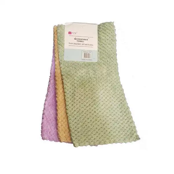 دستمال آشپزخانه مدل رنگی کد SA-100 مجموعه سه عددی