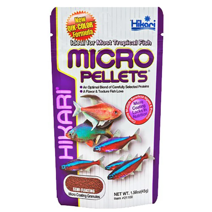غذای ماهی آکواریوم هیکاری میکرو پلیت مدل  MICRO PELLETS وزن 45 گرم