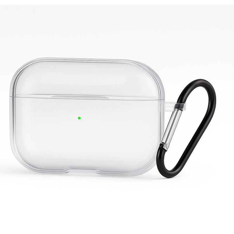 کاور مسیر مدل Clear Case مناسب برای کیس Airpods Pro 3 به همراه آویز