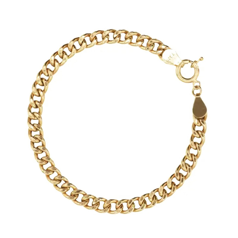 دستبند زنجیری طلا کم اجرت 18 عیار زنانه پندار گلد مدل کارتیه کد DB02