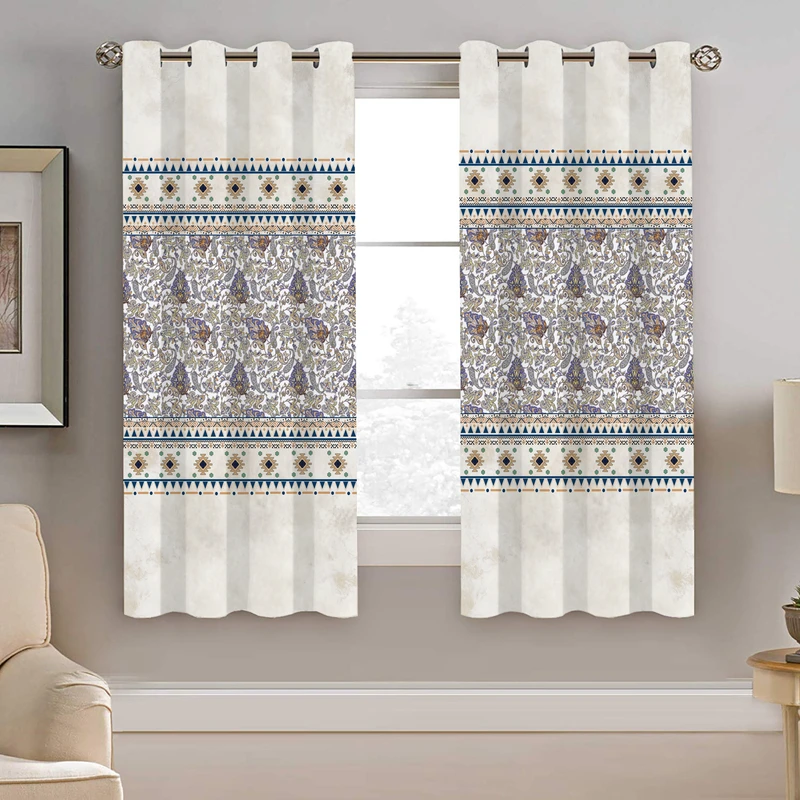 پرده نیروانا طرح سنتی مدل هازان کد 8968 سایز 140×200 سانتی متر