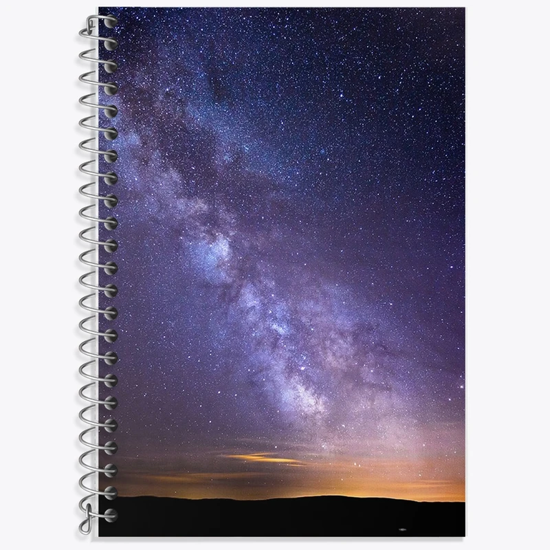 دفتر زبان 50 برگ خندالو مدل سه خط طرح کهکشان کد F265