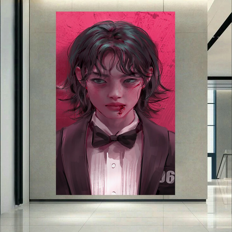 تابلو بوم طرح مخمل اسکویید گیم مدل کانگ سه بیوک کد AR305073