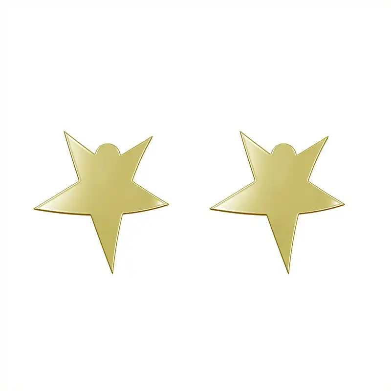 گوشواره طلا 18 عیار زنانه مدوپد مدل ستاره کد GA1-15366