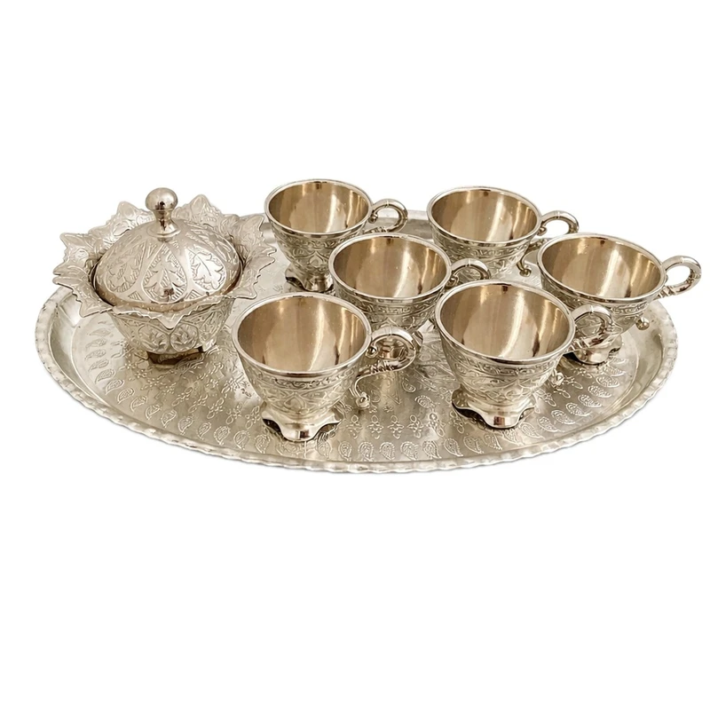 ست پذیرایی هشت تکه مسی کد P-0004