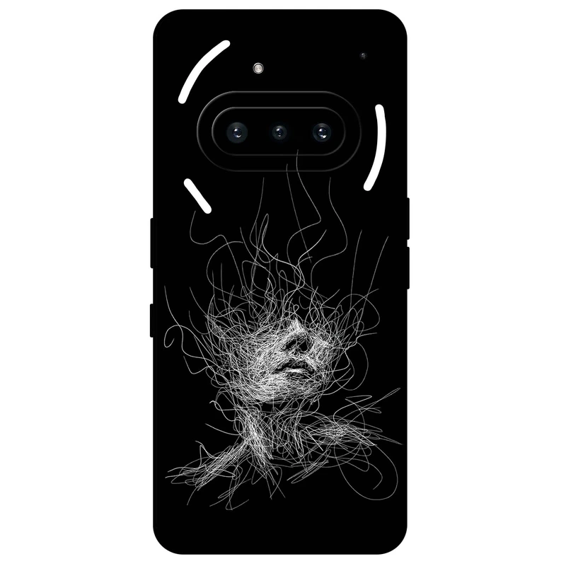  کاور مگافون طرح اسکچ صورت مدل 7423 مناسب برای گوشی موبایل ناتینگ Phone 3a