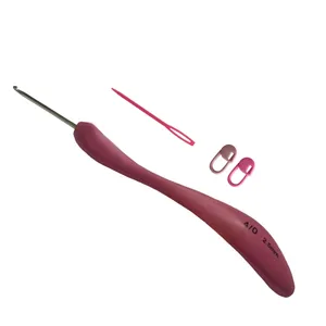 قلاب بافتنی مدل ZHL-D4.0-2.5MM به همراه سنجاق نشانه گذار بافتنی و سوزن دوخت کاموا مجموعه 4عددی