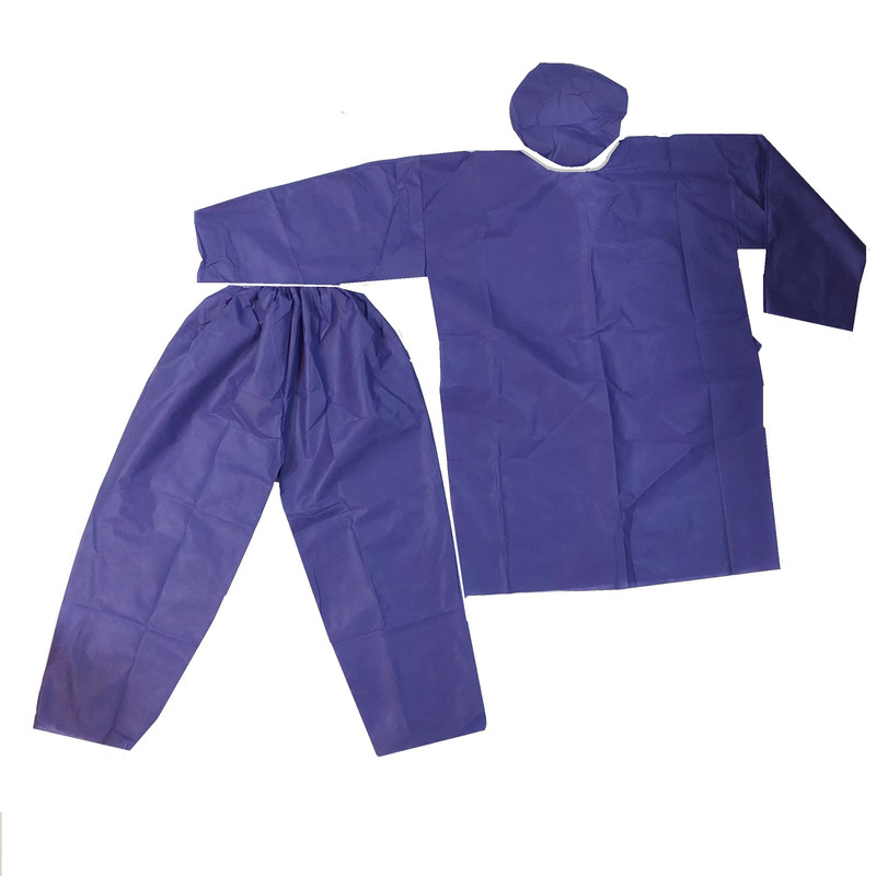 گان بیمار مدل 109 به همراه شلوار و کلاه بسته 20 عددی