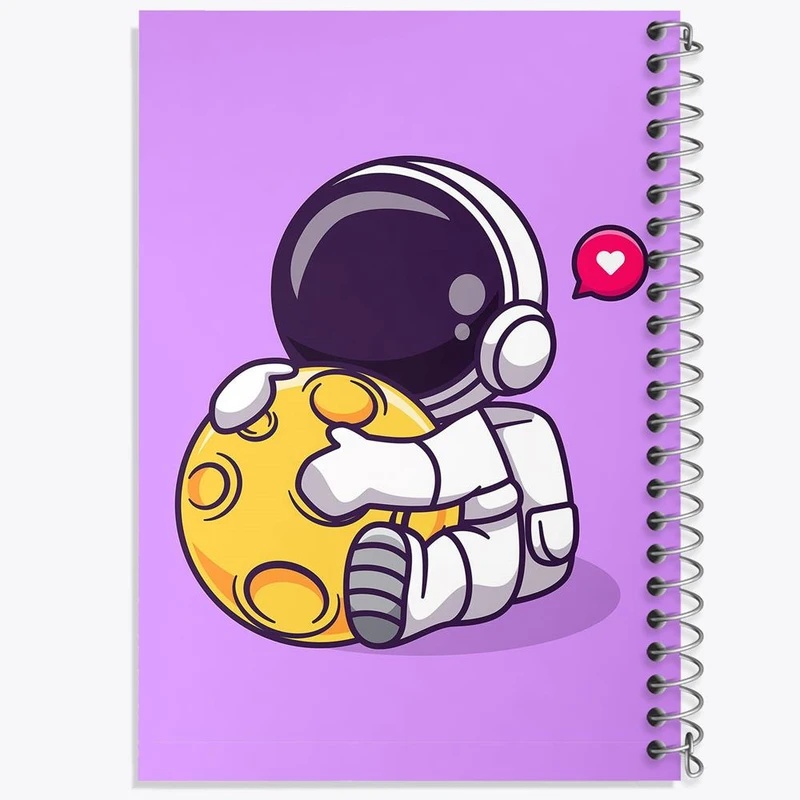 دفتر مشق 50 برگ خندالو مدل فضانورد کد 25103