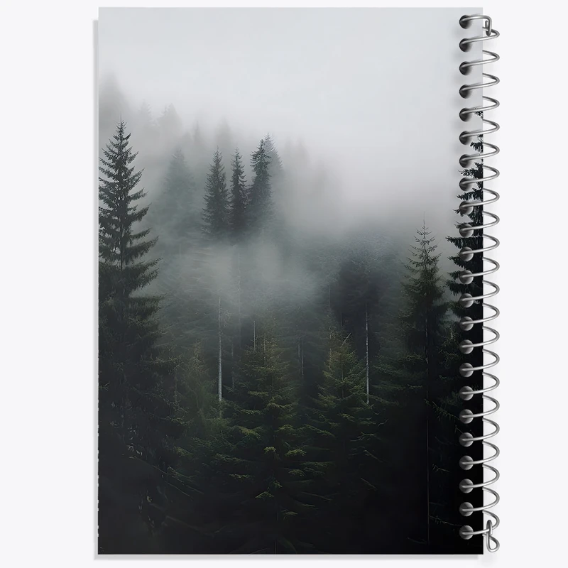 دفتر لیست خرید 50 برگ خندالو طرح جنگل و مه کد F1327