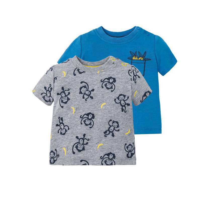 راهنمای  خرید اینترنتی تی شرت آستین کوتاه نوزادی لوپیلو مدل e02 مجموعه دو عددی