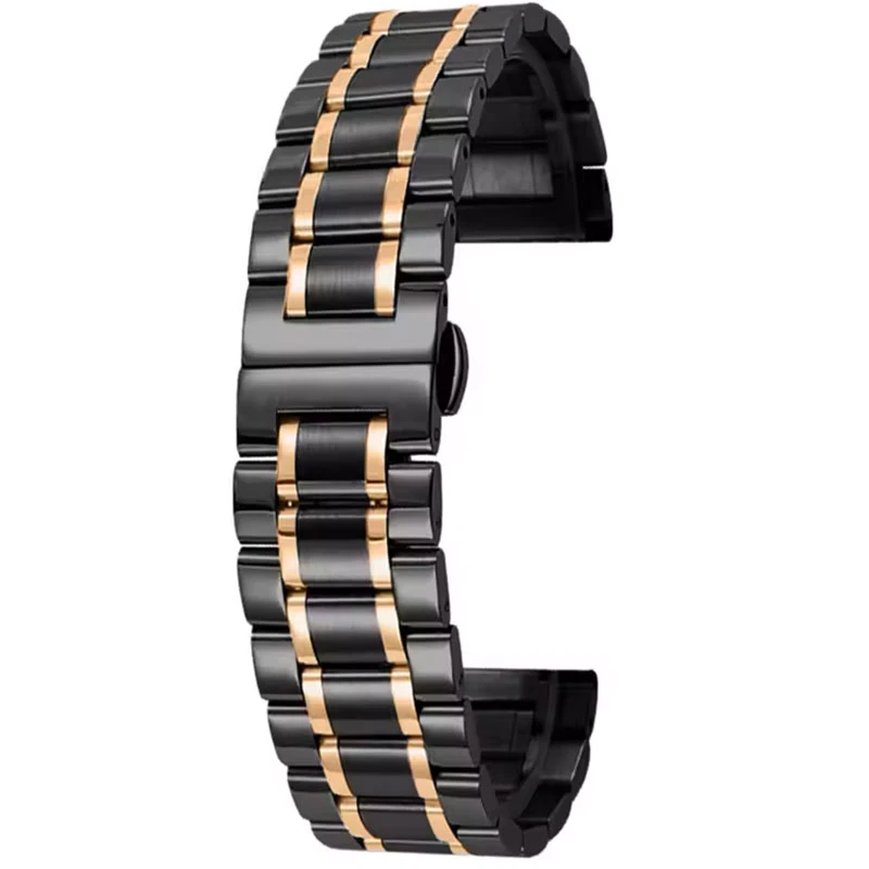 بند مسیر مدل Ceramic Steel-22 مناسب برای ساعت هوشمند کیسلکت Lora 45mm