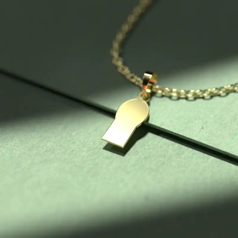 گردنبند طلا 18 عیار زنانه مدوپد مدل هندسی کد FF2-1-1156