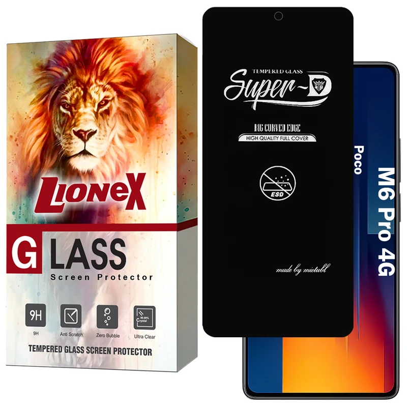 محافظ صفحه نمایش لایونکس مدل SUPERDNL مناسب برای گوشی موبایل شیائومی Poco M6 Pro 4G