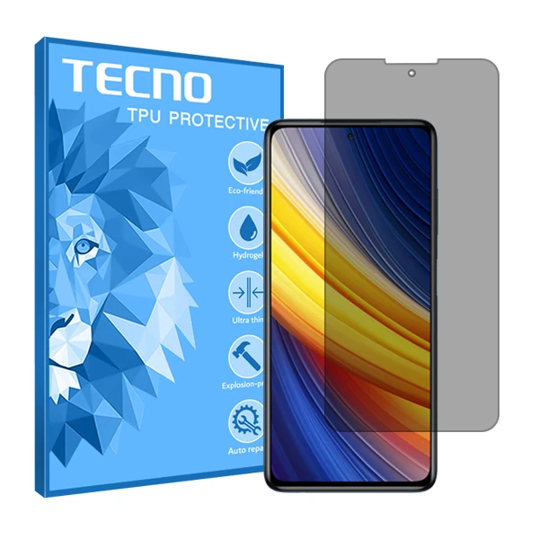 محافظ صفحه نمایش حریم شخصی تکنو مدل HyPRV مناسب برای گوشی موبایل شیائومی Poco X3 Pro